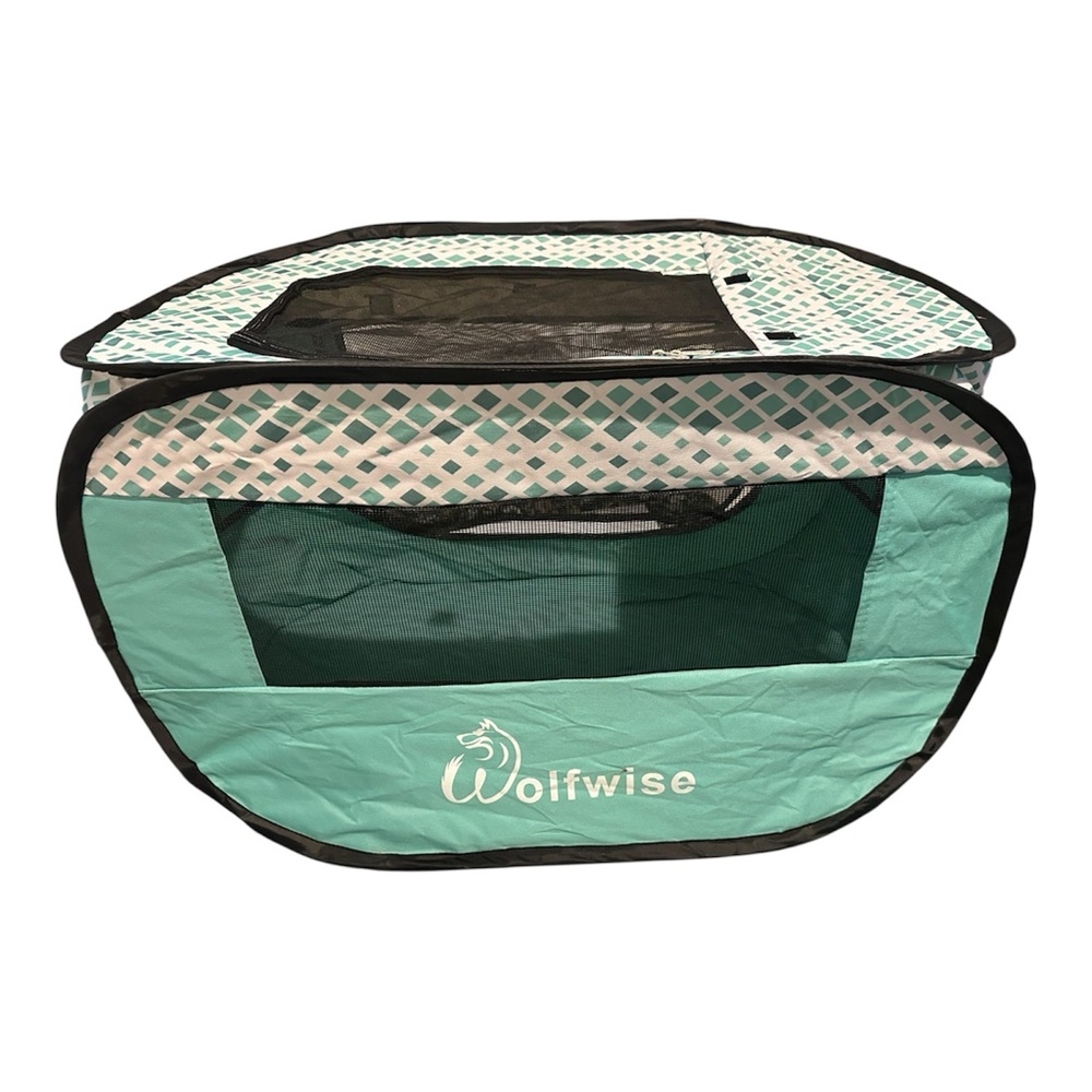 wolfwise portable  pop up dog pet crate kennel tent 32.5 In X 20 In X 18